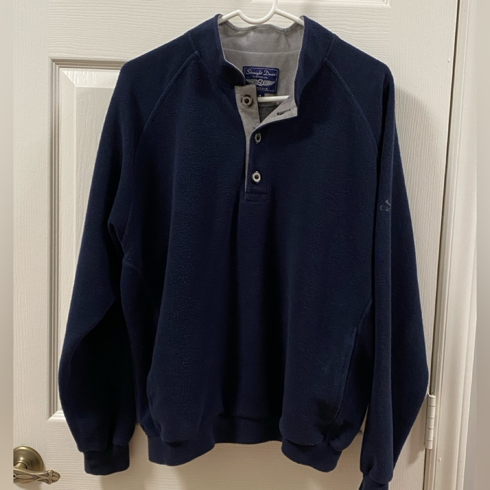 Straight Down Navy Men’s Golf Pullover Sweater / Med/